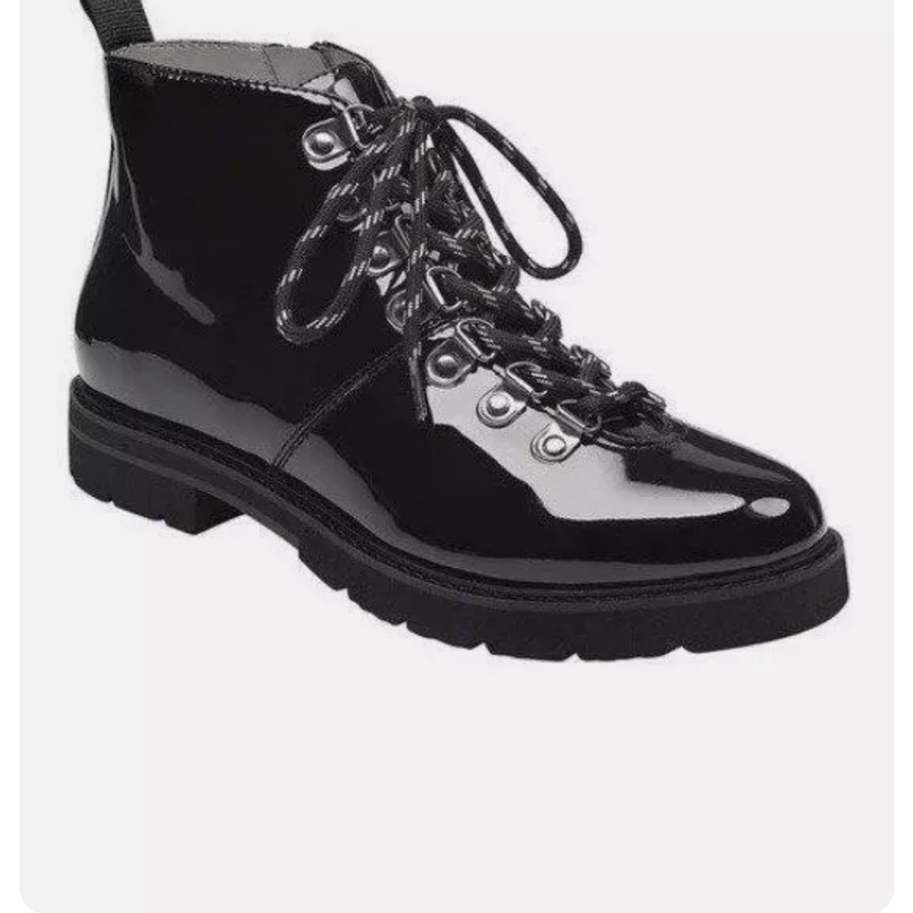 Aerosoles Portville Black Patent Leather Boots